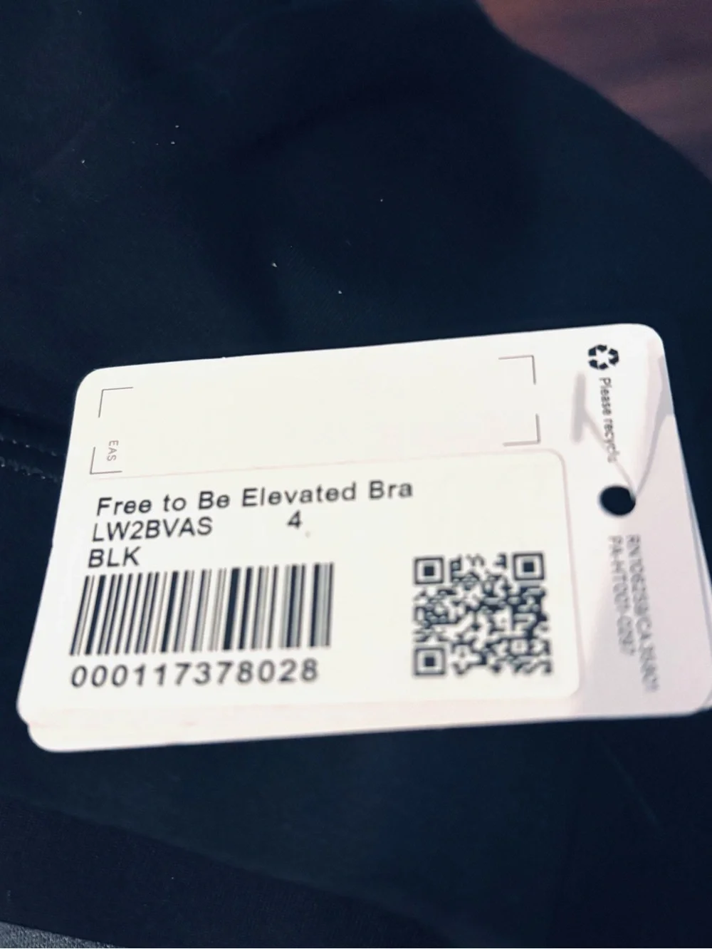 Lululemon Free To Be Elevated *Light Support DD Cup Black